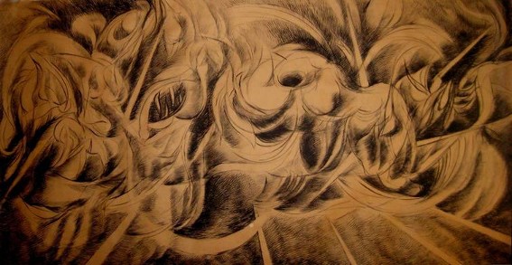 Miguel-�ngel C�rdenas, Hiroshima, 400 x 206 cm, 2001